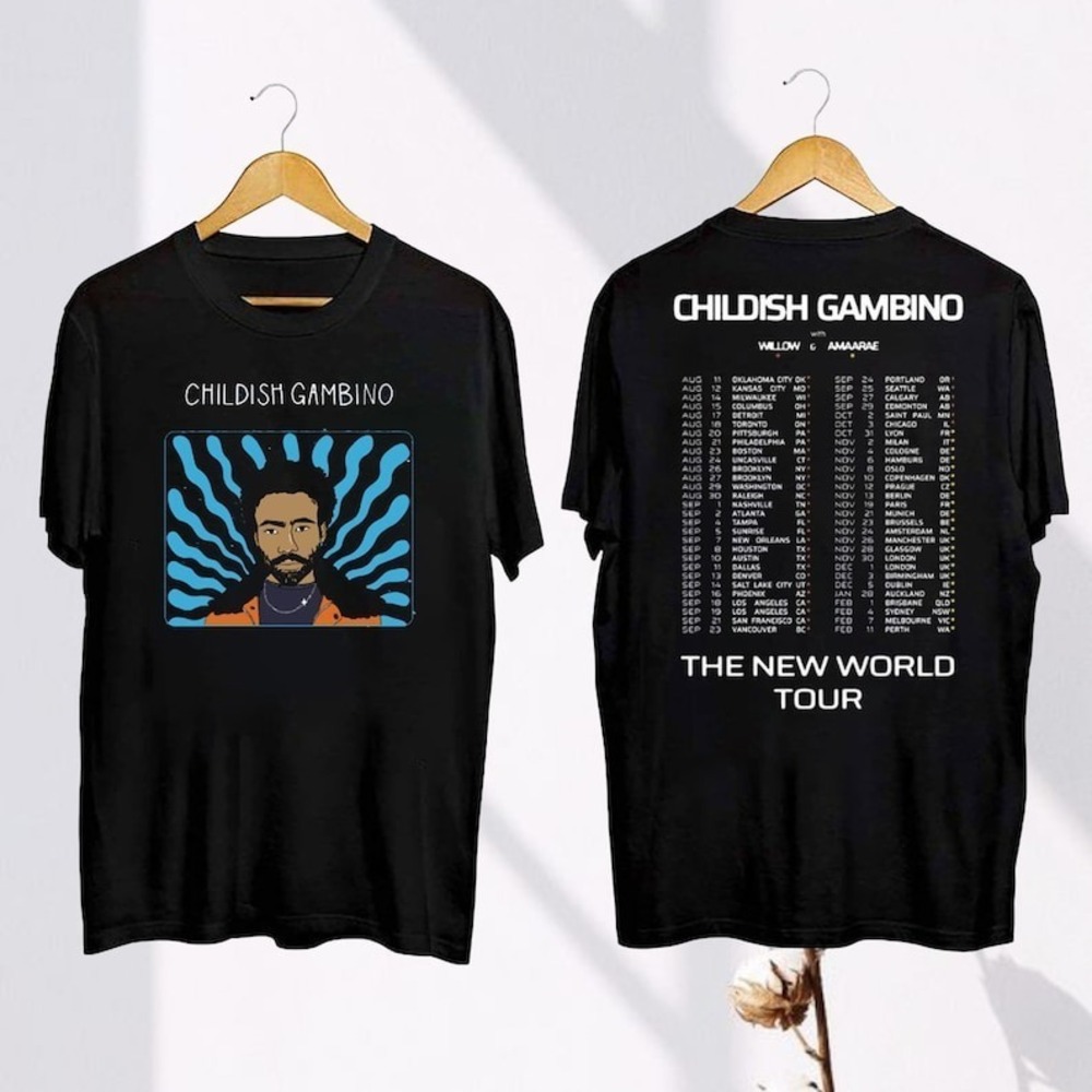 2024 Childish Gambino The New World Tour T-Shirt 2 Sided